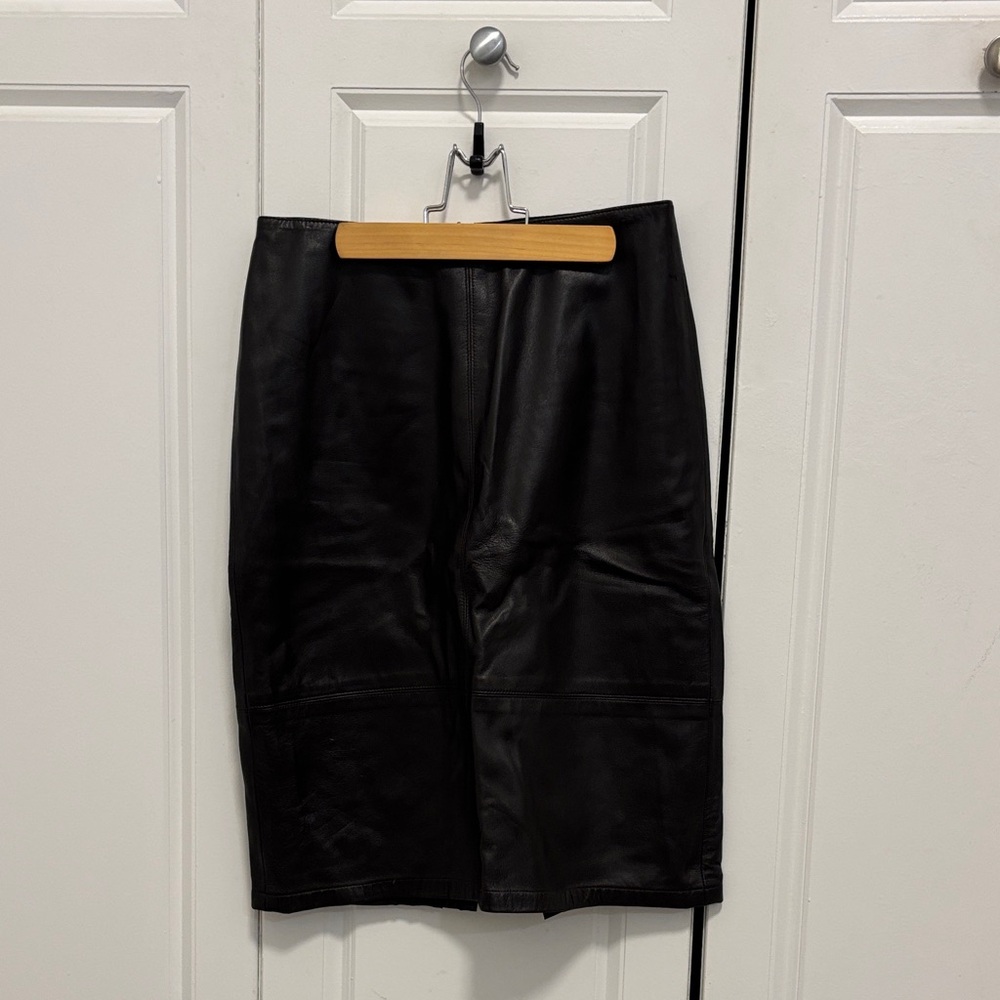 Karen Kane Dark Brown leather Pencil Skirt